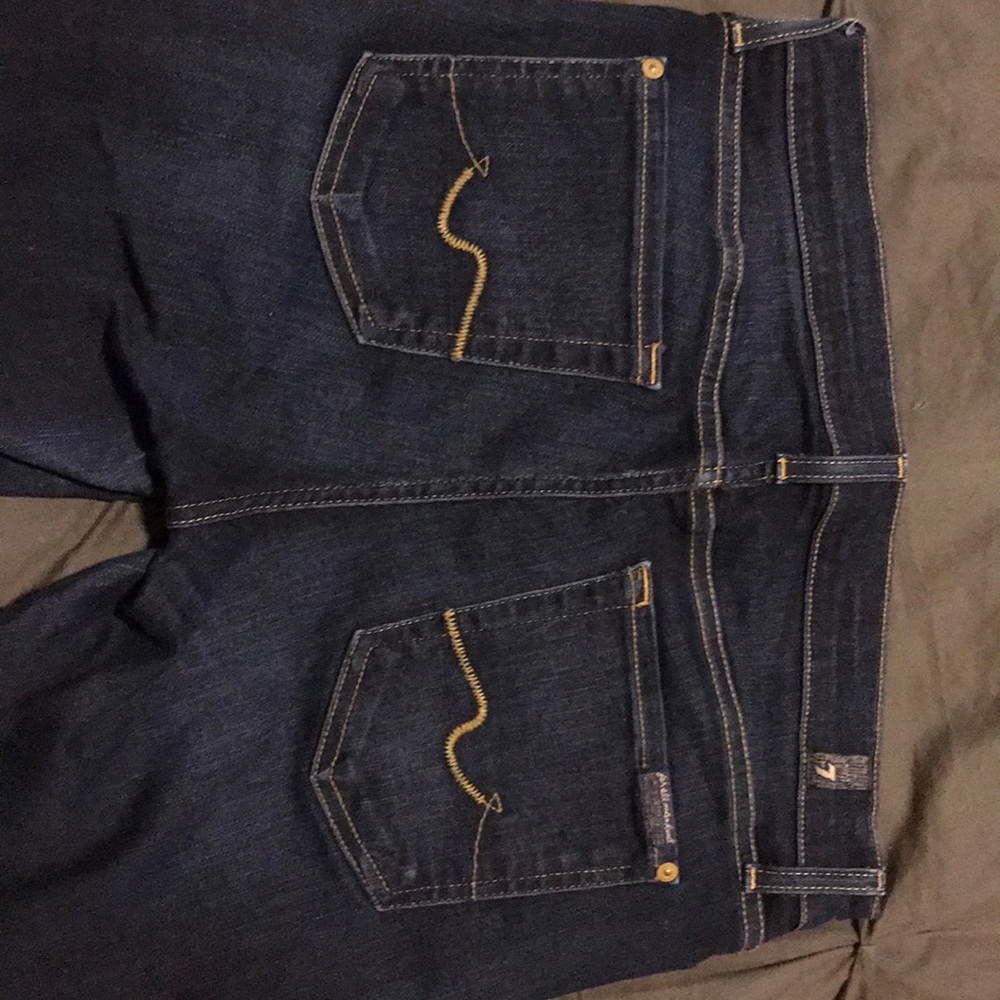 Size 30 7 for All Mankind Dark Wash Skinny Jeans!